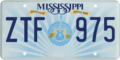 MS license plate ZTF975