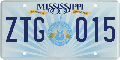 MS license plate ZTG015