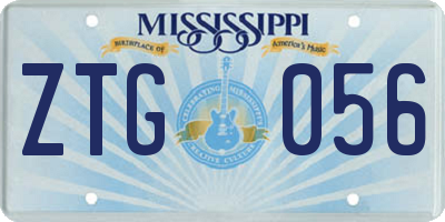 MS license plate ZTG056