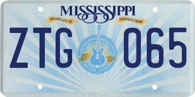 MS license plate ZTG065