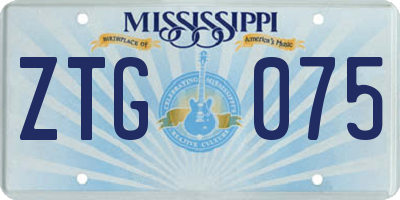 MS license plate ZTG075