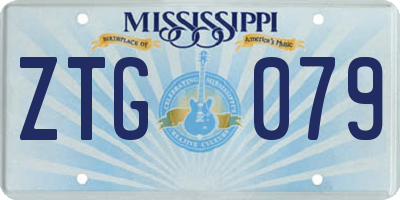MS license plate ZTG079