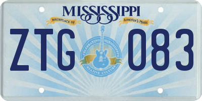 MS license plate ZTG083