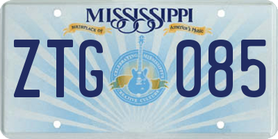 MS license plate ZTG085