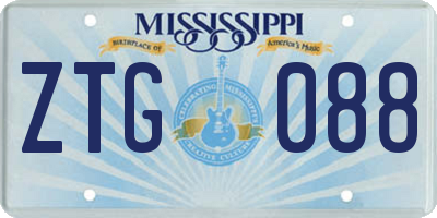 MS license plate ZTG088