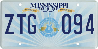 MS license plate ZTG094