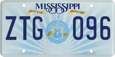 MS license plate ZTG096