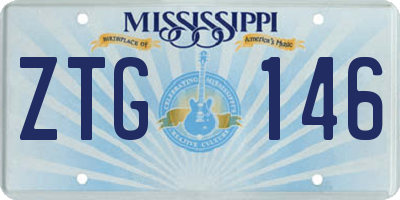 MS license plate ZTG146