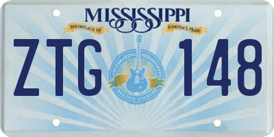 MS license plate ZTG148