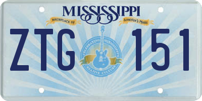 MS license plate ZTG151