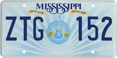 MS license plate ZTG152