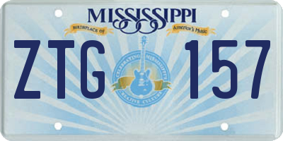 MS license plate ZTG157