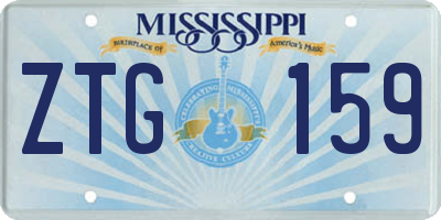 MS license plate ZTG159
