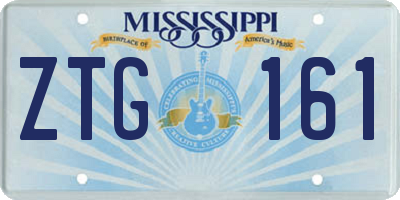 MS license plate ZTG161