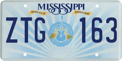 MS license plate ZTG163