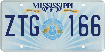 MS license plate ZTG166