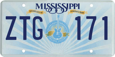 MS license plate ZTG171