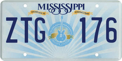 MS license plate ZTG176