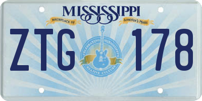 MS license plate ZTG178