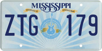 MS license plate ZTG179