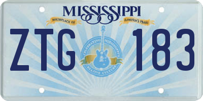 MS license plate ZTG183