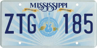MS license plate ZTG185