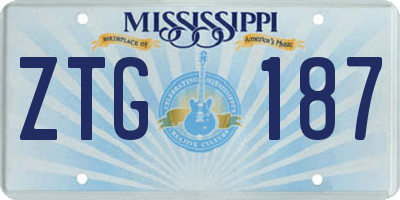 MS license plate ZTG187