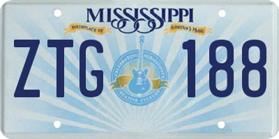 MS license plate ZTG188