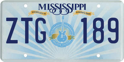 MS license plate ZTG189