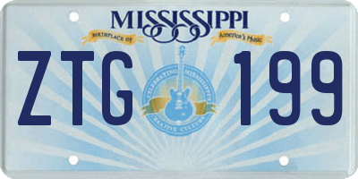 MS license plate ZTG199