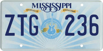 MS license plate ZTG236