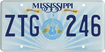 MS license plate ZTG246
