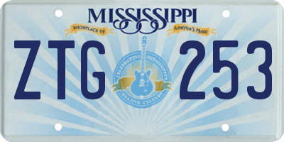MS license plate ZTG253