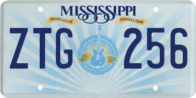 MS license plate ZTG256