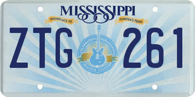 MS license plate ZTG261