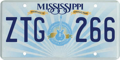 MS license plate ZTG266