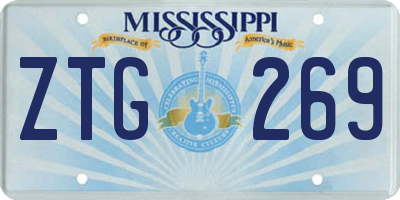 MS license plate ZTG269