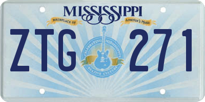 MS license plate ZTG271