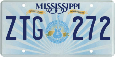 MS license plate ZTG272