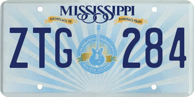 MS license plate ZTG284