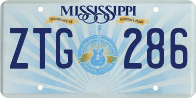 MS license plate ZTG286