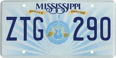 MS license plate ZTG290