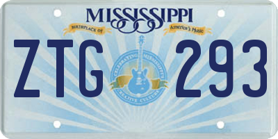 MS license plate ZTG293