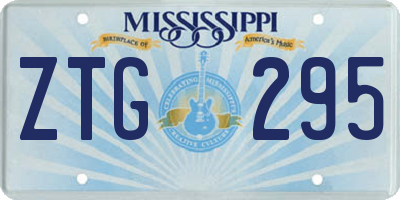 MS license plate ZTG295