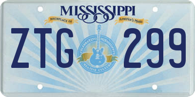 MS license plate ZTG299