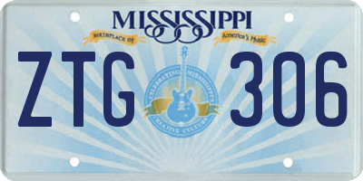 MS license plate ZTG306