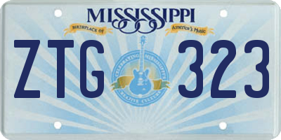 MS license plate ZTG323