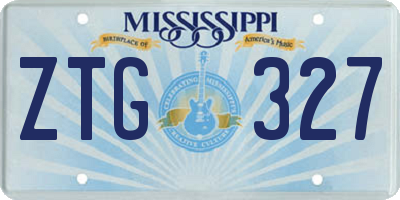 MS license plate ZTG327