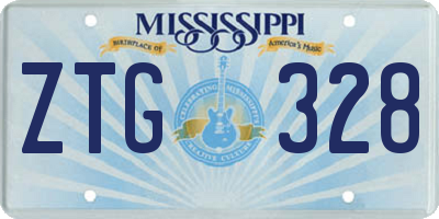 MS license plate ZTG328