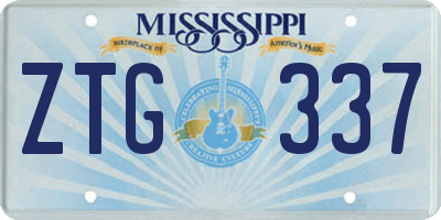 MS license plate ZTG337